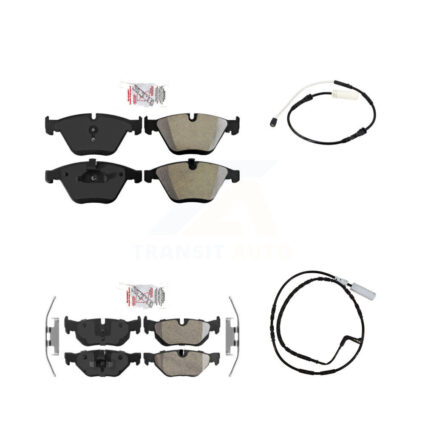 Front Rear Ceramic Disc Brake Pads And Wear Sensors Kit For BMW 328i KNW-101138