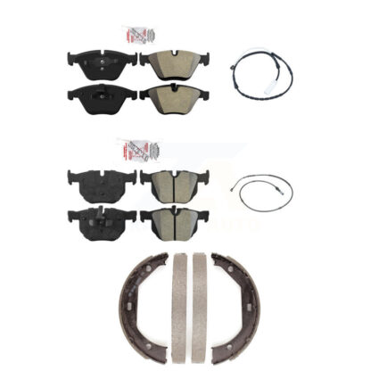 Front Rear Ceramic Disc Brake Pads And Wear Sensors Kit (5Pc) For BMW 335i xDrive KNW-101168