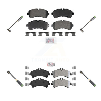 Front Rear Ceramic Disc Brake Pads Wear Sensor Kit For Mercedes-Benz Sprinter 3500 3500XD KNW-101259