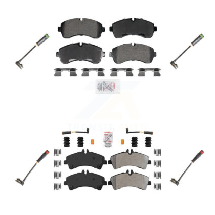 Front Rear Ceramic Disc Brake Pad & Extra Wear Sensor Kit For Mercedes-Benz Sprinter 3500 KNW-101262