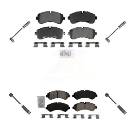 Front Rear Ceramic Disc Brake Pads And Wear Sensors Kit For Freightliner Sprinter 4500 KNW-101265