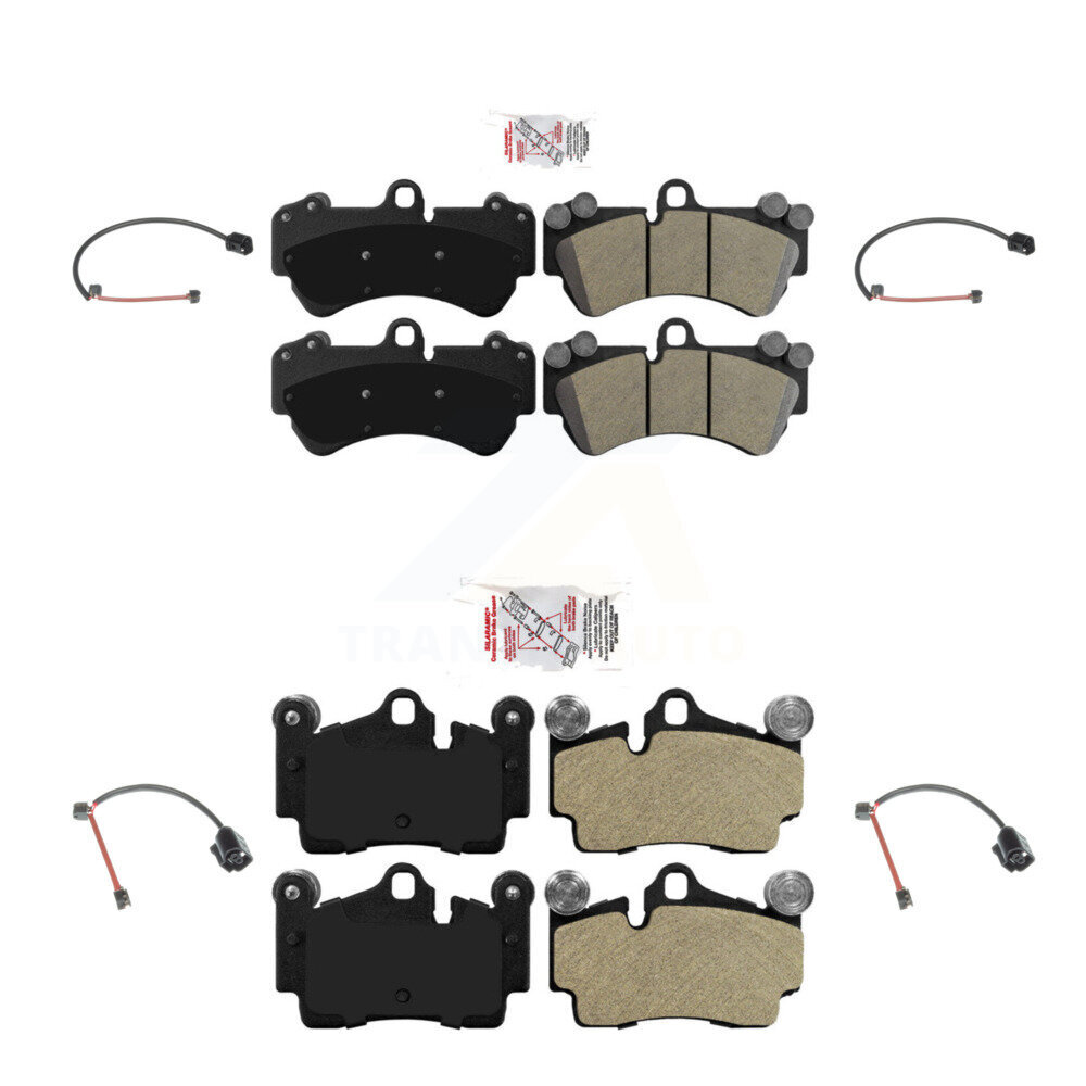 Front Rear Ceramic Disc Brake Pads And Wear Sensors Kit For Porsche Cayenne KNW-101268