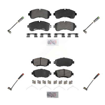 Front Rear Ceramic Disc Brake Pads & Wear Sensor Kit For Mercedes-Benz Sprinter 2500 1500 KNW-101278