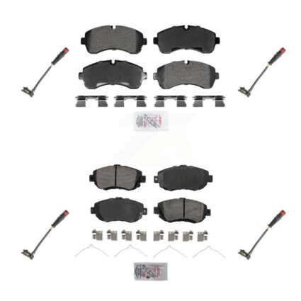 Front Rear Ceramic Disc Brake Pads & Wear Sensor Kit For Mercedes-Benz Sprinter 2500 1500 KNW-101280