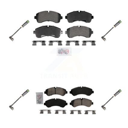 Front Rear Ceramic Disc Brake Pads And Wear Sensors Kit For Freightliner Sprinter 3500 KNW-101293