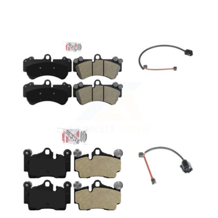 Front Rear Ceramic Disc Brake Pads And Wear Sensors Kit For Porsche Cayenne KNW-101301