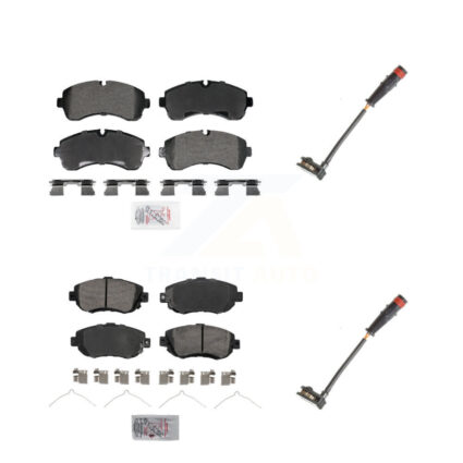 Front Rear Ceramic Disc Brake Pads & Wear Sensor Kit For Mercedes-Benz Sprinter 2500 1500 KNW-101306