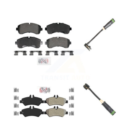 Front Rear Ceramic Disc Brake Pads And Wear Sensors Kit For Mercedes-Benz Sprinter 3500 KNW-101316