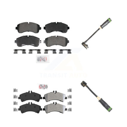 Front Rear Ceramic Disc Brake Pads Wear Sensor Kit For Mercedes-Benz Sprinter 3500 3500XD KNW-101319