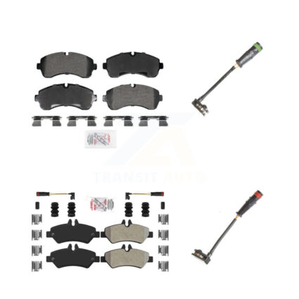 Front Rear Ceramic Disc Brake Pad & Extra Wear Sensor Kit For Mercedes-Benz Sprinter 3500 KNW-101321