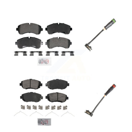 Front Rear Ceramic Disc Brake Pads & Wear Sensor Kit For Mercedes-Benz Sprinter 2500 1500 KNW-101324
