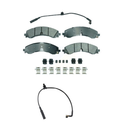 Front Ceramic Brake Pads Extra Wear Sensor Kit For GMC Chevrolet Sierra 2500 HD Silverado KNW-101360