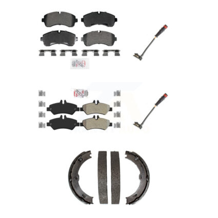 Front Rear Ceramic Disc Brake Pad Wear Sensor Kit (5Pc) For 2009 Dodge Sprinter 3500 3.0L KNW-101383