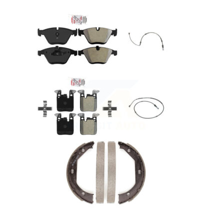Front Rear Ceramic Disc Brake Pad Wear Sensor Kit (5Pc) For 2013 BMW 335i Sedan with 3.0L KNW-101385