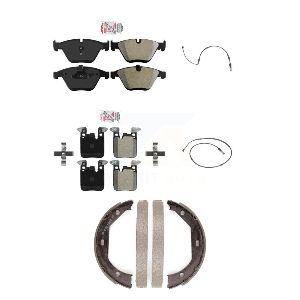 Front Rear Ceramic Disc Brake Pad Wear Sensor Kit (5Pc) For 2013 BMW 335i Sedan with 3.0L KNW-101385