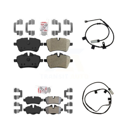 Front Rear Ceramic Disc Brake Pads And Wear Sensors Kit For Mini Cooper KNW-101388