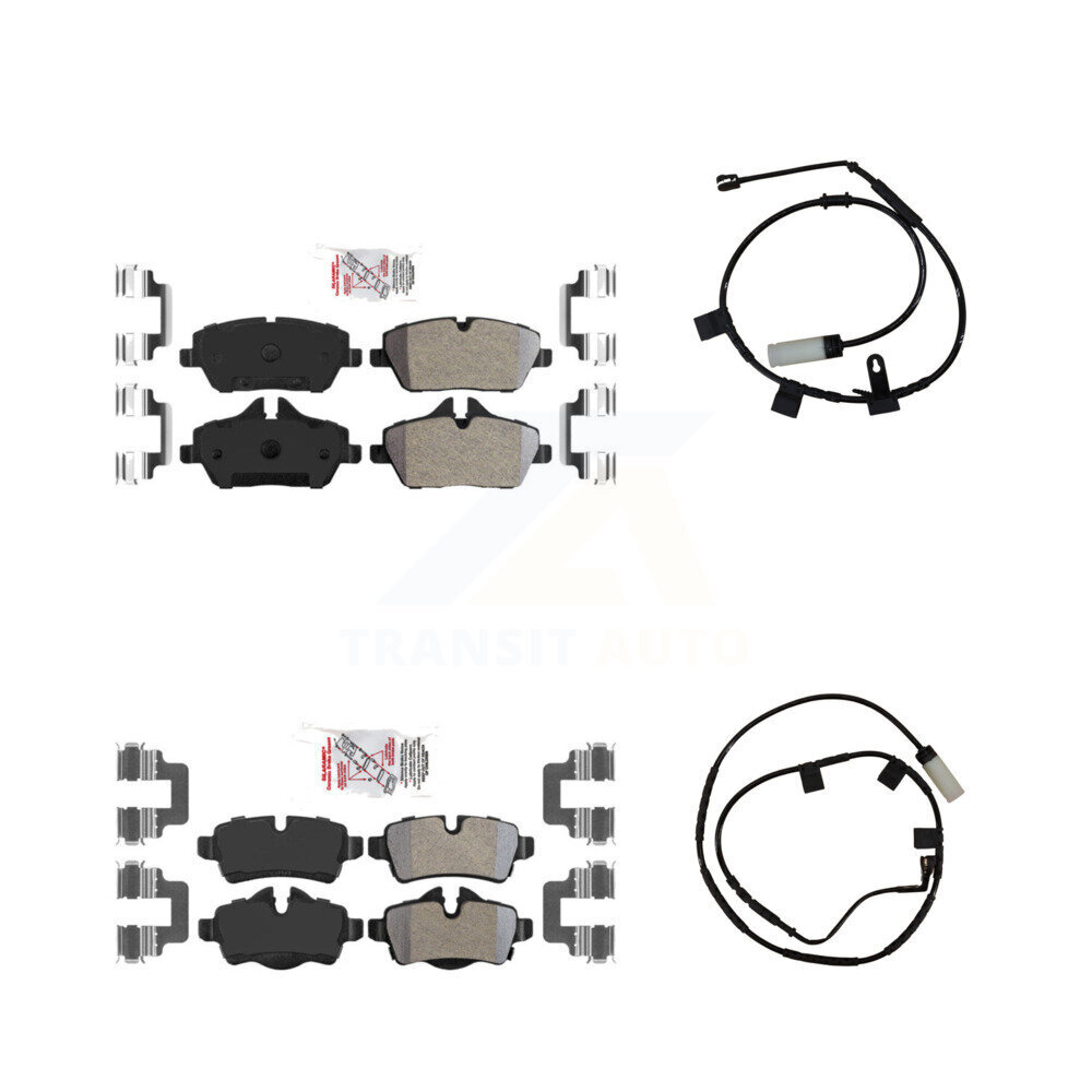 Front Rear Ceramic Disc Brake Pads And Wear Sensors Kit For Mini Cooper KNW-101389
