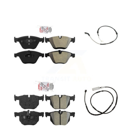 Front Rear Ceramic Disc Brake Pad And Wear Sensor Kit For 2013 BMW X1 xDrive35i with 3.0L KNW-101393