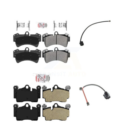 Front Rear Ceramic Brake Pad And Wear Sensor Kit For Audi Q7 with Composite KNW-101399