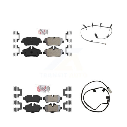 Front Rear Ceramic Disc Brake Pads And Wear Sensors Kit For Mini Cooper KNW-101404