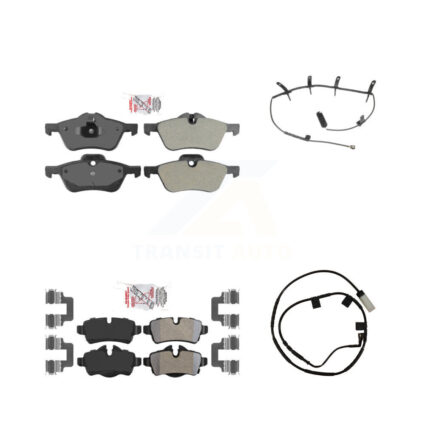 Front Rear Ceramic Disc Brake Pads And Wear Sensors Kit For Mini Cooper KNW-101405