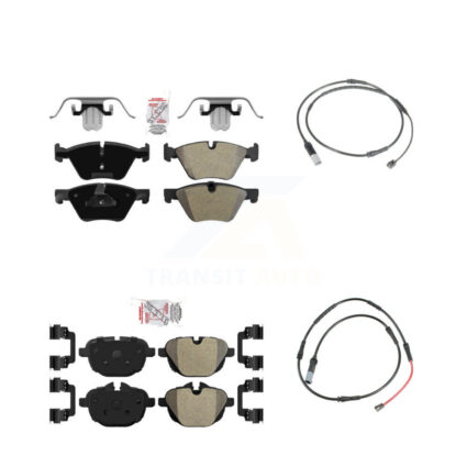 Front Rear Ceramic Disc Brake Pads And Wear Sensors Kit For BMW 528i KNW-101409