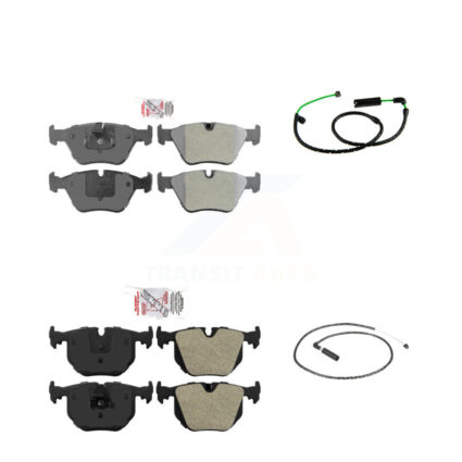 Front Rear Ceramic Disc Brake Pads And Wear Sensors Kit For BMW X3 3.0L KNW-101411