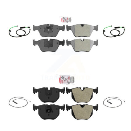 Front Rear Ceramic Disc Brake Pads And Wear Sensors Kit For BMW X3 3.0L KNW-101413