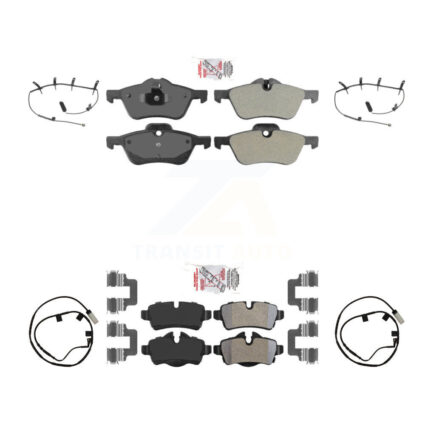 Front Rear Ceramic Disc Brake Pads And Wear Sensors Kit For Mini Cooper KNW-101419