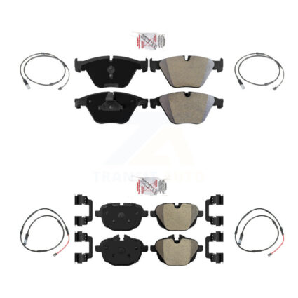 Front Rear Ceramic Disc Brake Pads And Wear Sensors Kit For 2014-2016 BMW 528i 535d KNW-101423