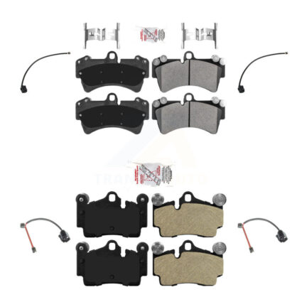 Front Rear Ceramic Brake Pad And Wear Sensor Kit For Audi Q7 with Composite KNW-101432
