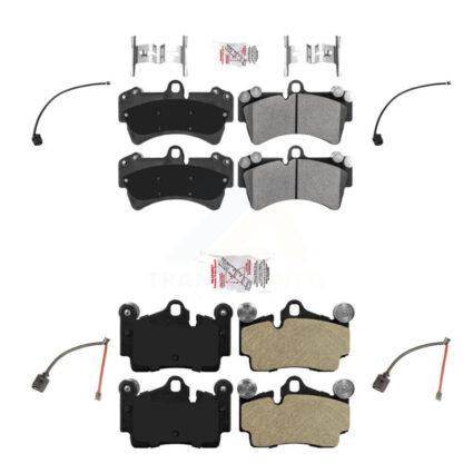 Front Rear Ceramic Brake Pad And Wear Sensor Kit For Audi Q7 with Composite KNW-101433