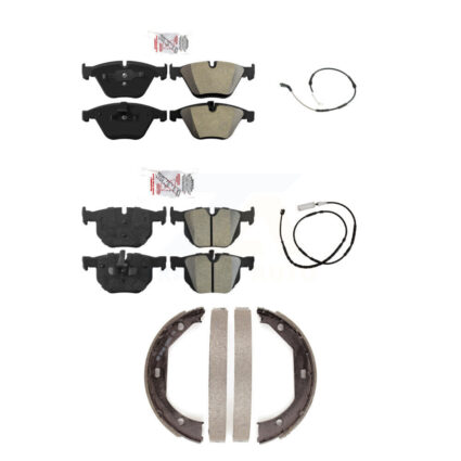 Front Rear Ceramic Brake Pads & Wear Sensor Kit (5Pc) For 2013 BMW X1 xDrive35i with 3.0L KNW-101442