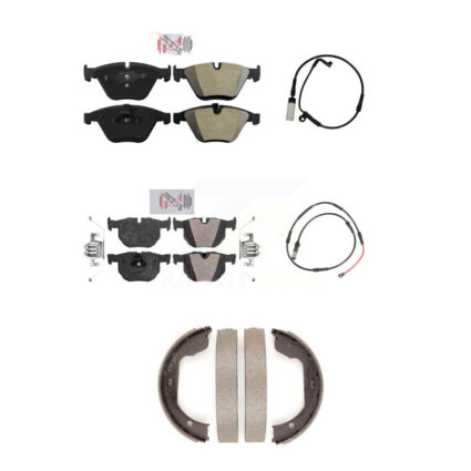 Front Rear Ceramic Brake Pad And Wear Sensor Kit (5Pc) For 2009-2010 BMW 528i xDrive 3.0L KNW-101444