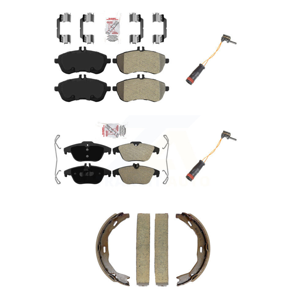 Front Rear Ceramic Disc Brake Pads Wear Sensor Kit (5Pc) For Mercedes-Benz C300 C250 C230 KNW-101449
