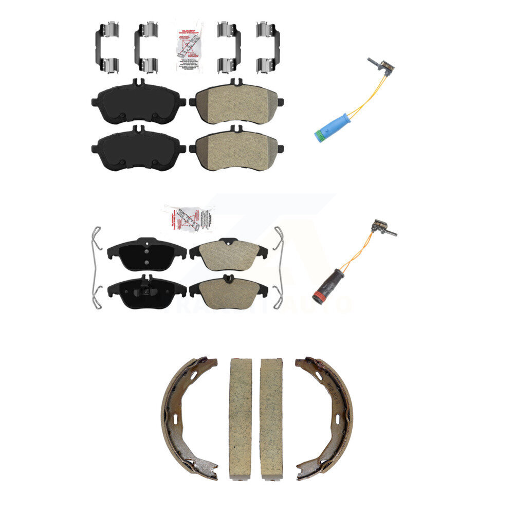 Front Rear Ceramic Disc Brake Pads Wear Sensor Kit (5Pc) For 2012 Mercedes-Benz C250 1.8L KNW-101450