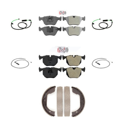 Front Rear Ceramic Disc Brake Pads And Wear Sensors Kit (7Pc) For BMW X3 3.0L KNW-101460
