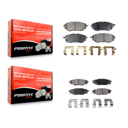 Front Rear Semi-Metallic Brake Pads Kit For Subaru WRX KPF-100040