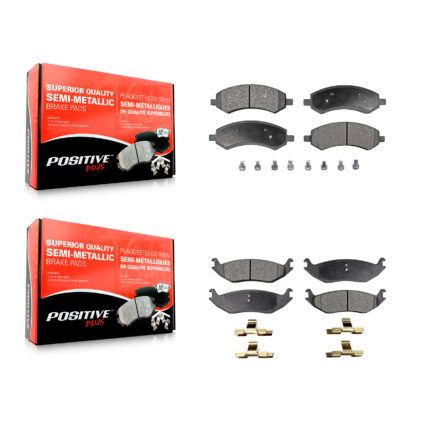 Front Rear Semi-Metallic Brake Pads Kit For Ram 1500 Classic Dodge Chrysler Aspen Durango KPF-100045