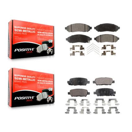 Front Rear Semi-Metallic Brake Pads Kit For Nissan LEAF KPF-100051