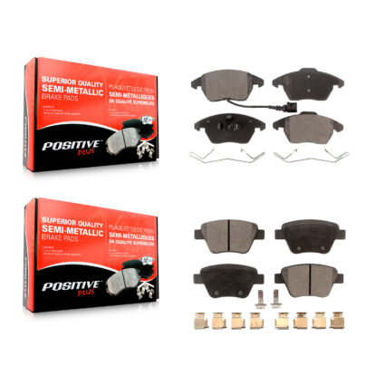 Front Rear Semi-Metallic Brake Pads Kit For Volkswagen Jetta Beetle Golf GTI Audi Eos A3 KPF-100054