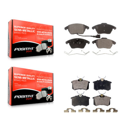 Front Rear Semi-Metallic Brake Pads Kit For Volkswagen Jetta Beetle Audi A3 KPF-100055
