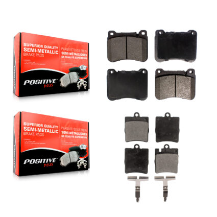 Front Rear Semi-Metallic Brake Pads Kit For Mercedes-Benz C230 SLK350 CLK350 C320 SLK300 KPF-100057