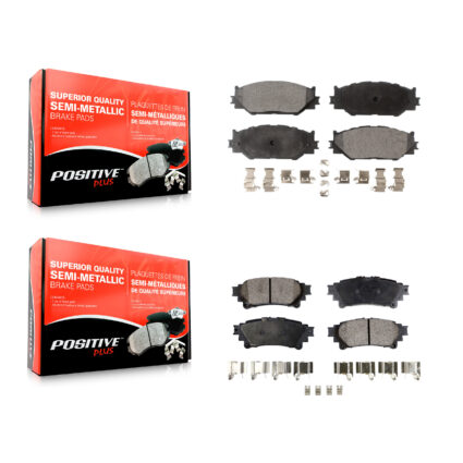 Front Rear Semi-Metallic Brake Pad Kit For Lexus IS250 Base with RWD With F Sport Package KPF-100074