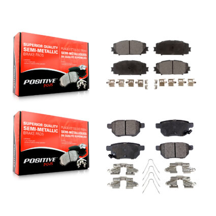 Front Rear Semi-Metallic Brake Pads Kit For Toyota Corolla Prius Prime Lexus CT200h KPF-100076