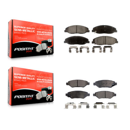 Front Rear Semi-Metallic Brake Pads Kit For Cadillac CTS Without Heavy Duty Brakes KPF-100128