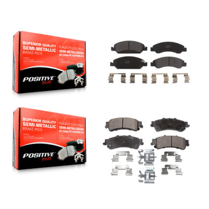 Front Rear Semi-Metallic Brake Pads Kit For Chevrolet GMC Silverado 1500 Sierra Classic KPF-100139