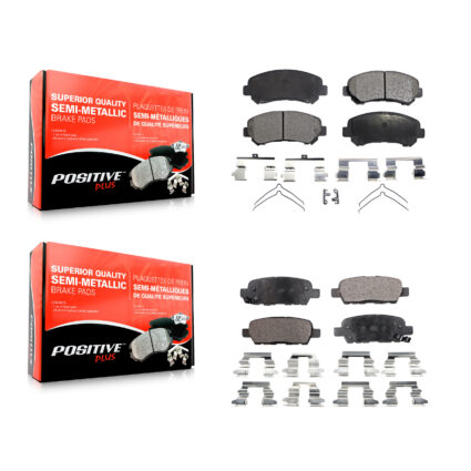 Front Rear Semi-Metallic Brake Pads Kit For Nissan Rogue Sentra Maxima Juke Select KPF-100146