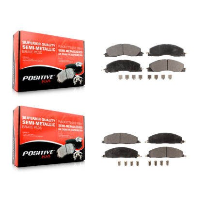 Front Rear Semi-Metallic Brake Pads Kit For Ram 3500 2500 1500 Dodge KPF-100157