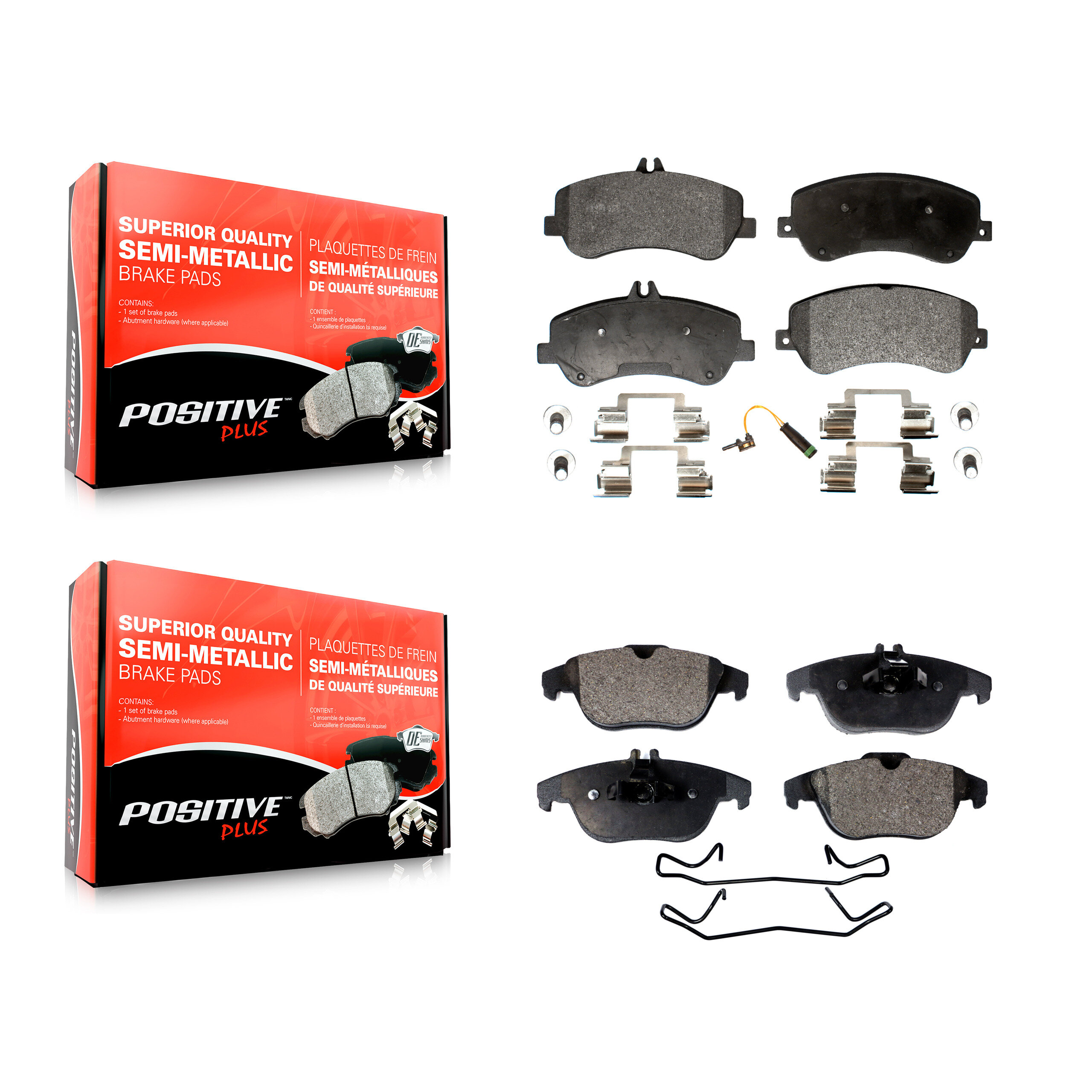 Front Rear Semi-Metallic Brake Pads Kit For Mercedes-Benz GLK350 GLK250 KPF-100165